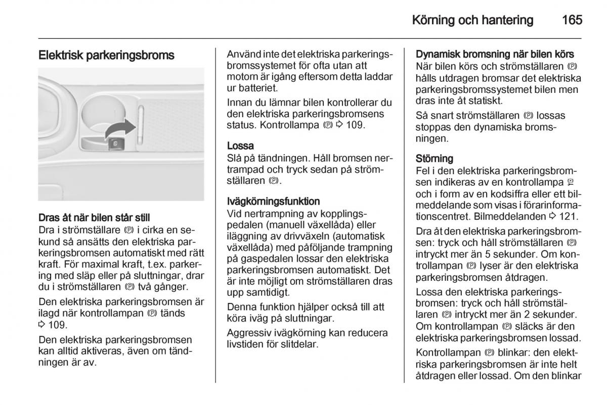 Opel Astra J IV 4 instruktionsbok / page 167