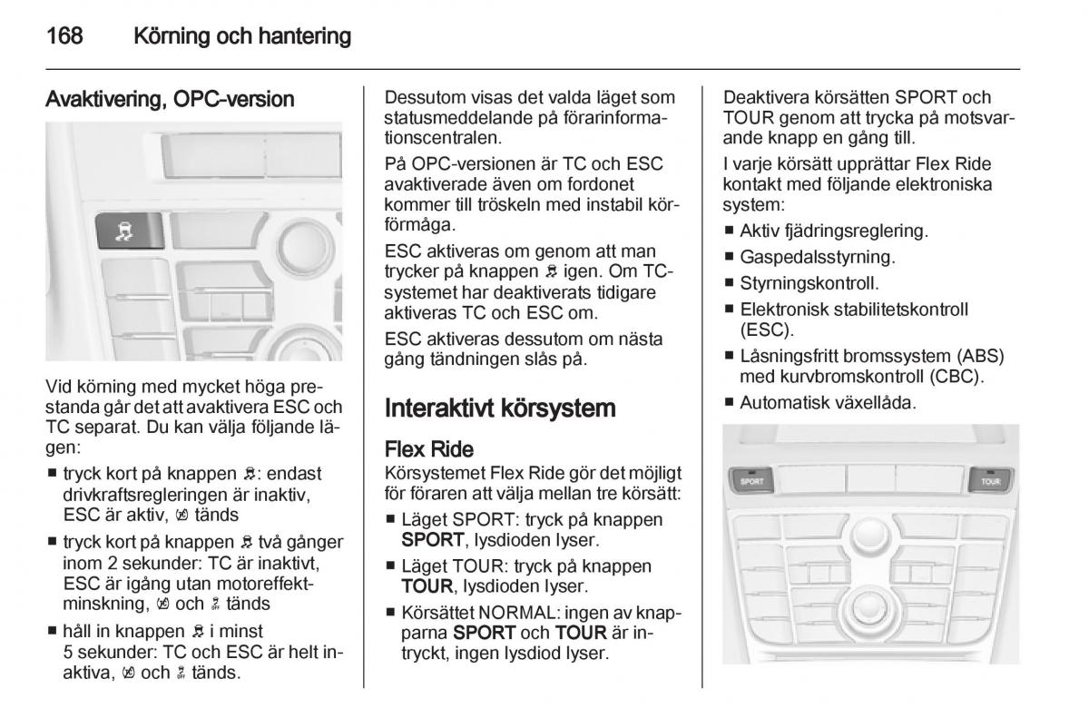 Opel Astra J IV 4 instruktionsbok / page 170