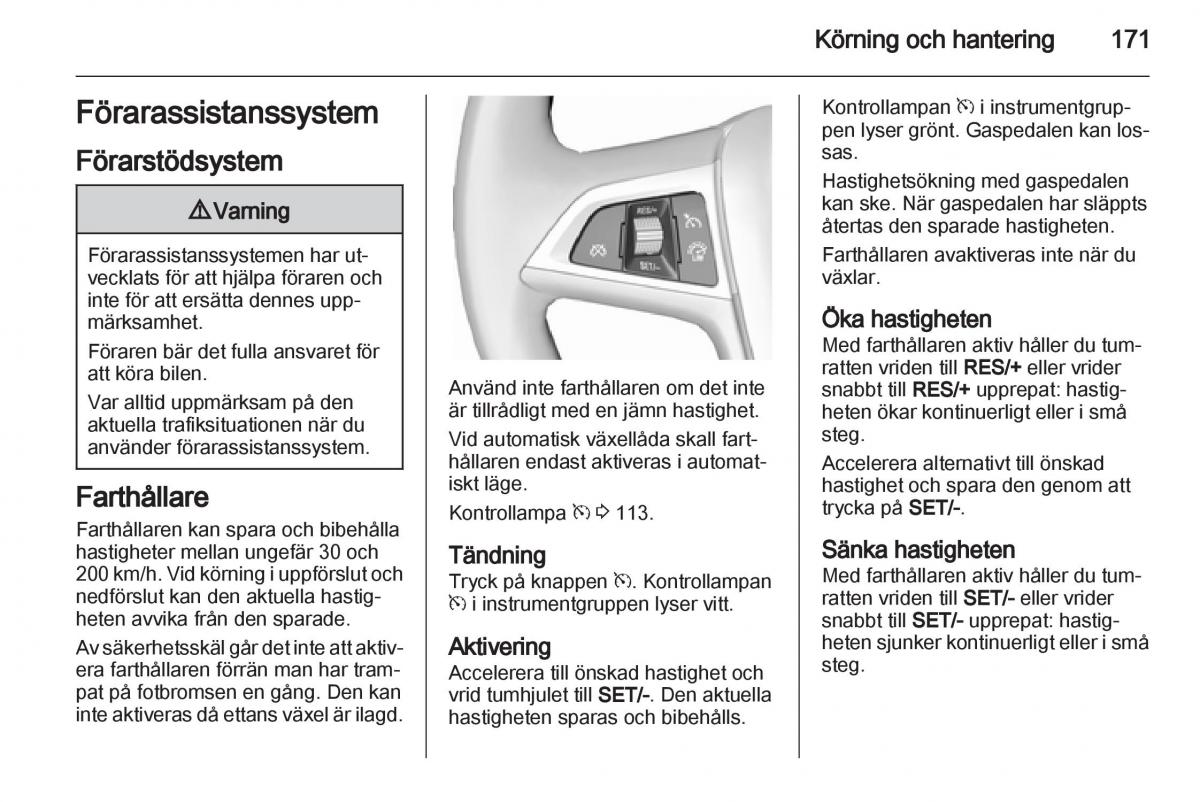 Opel Astra J IV 4 instruktionsbok / page 173