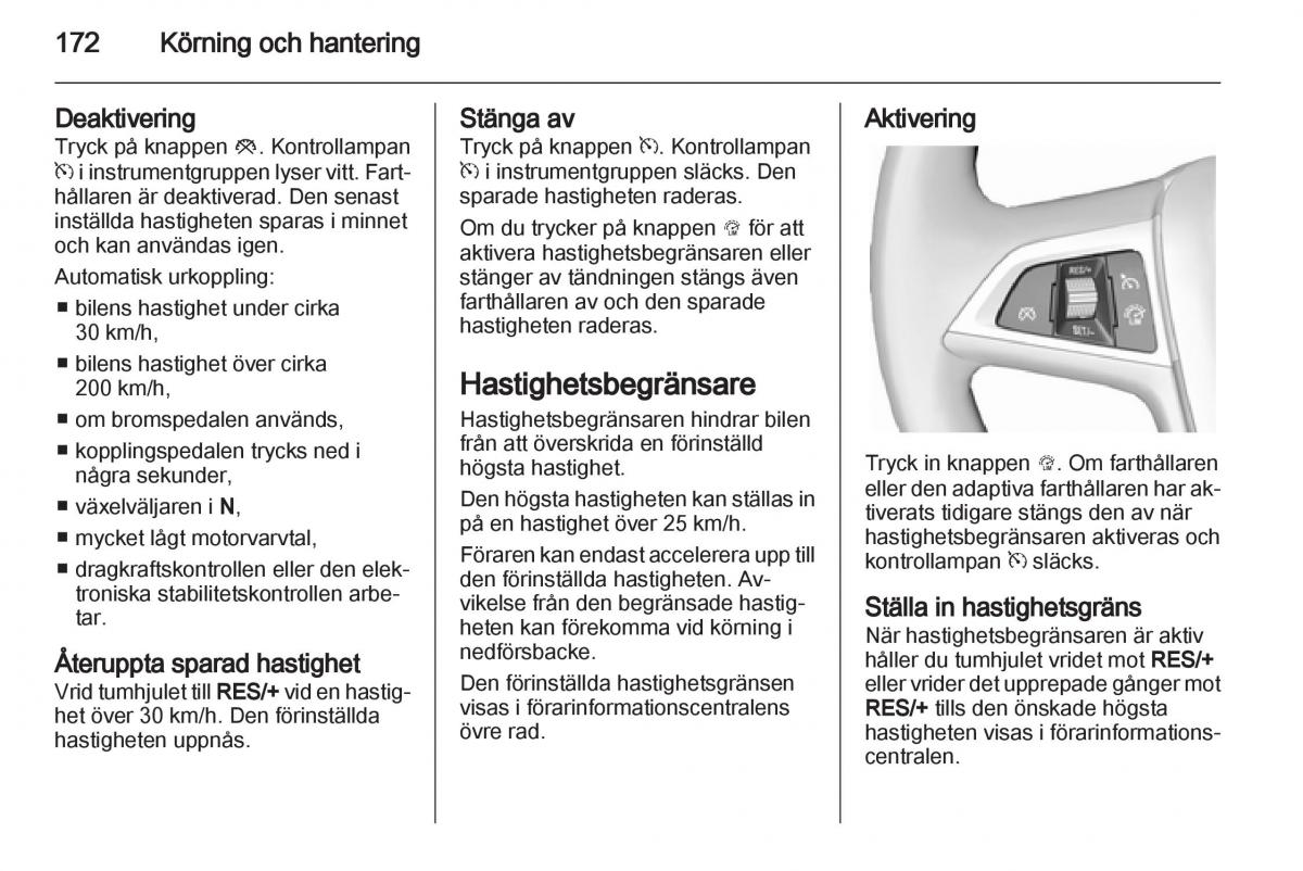 Opel Astra J IV 4 instruktionsbok / page 174