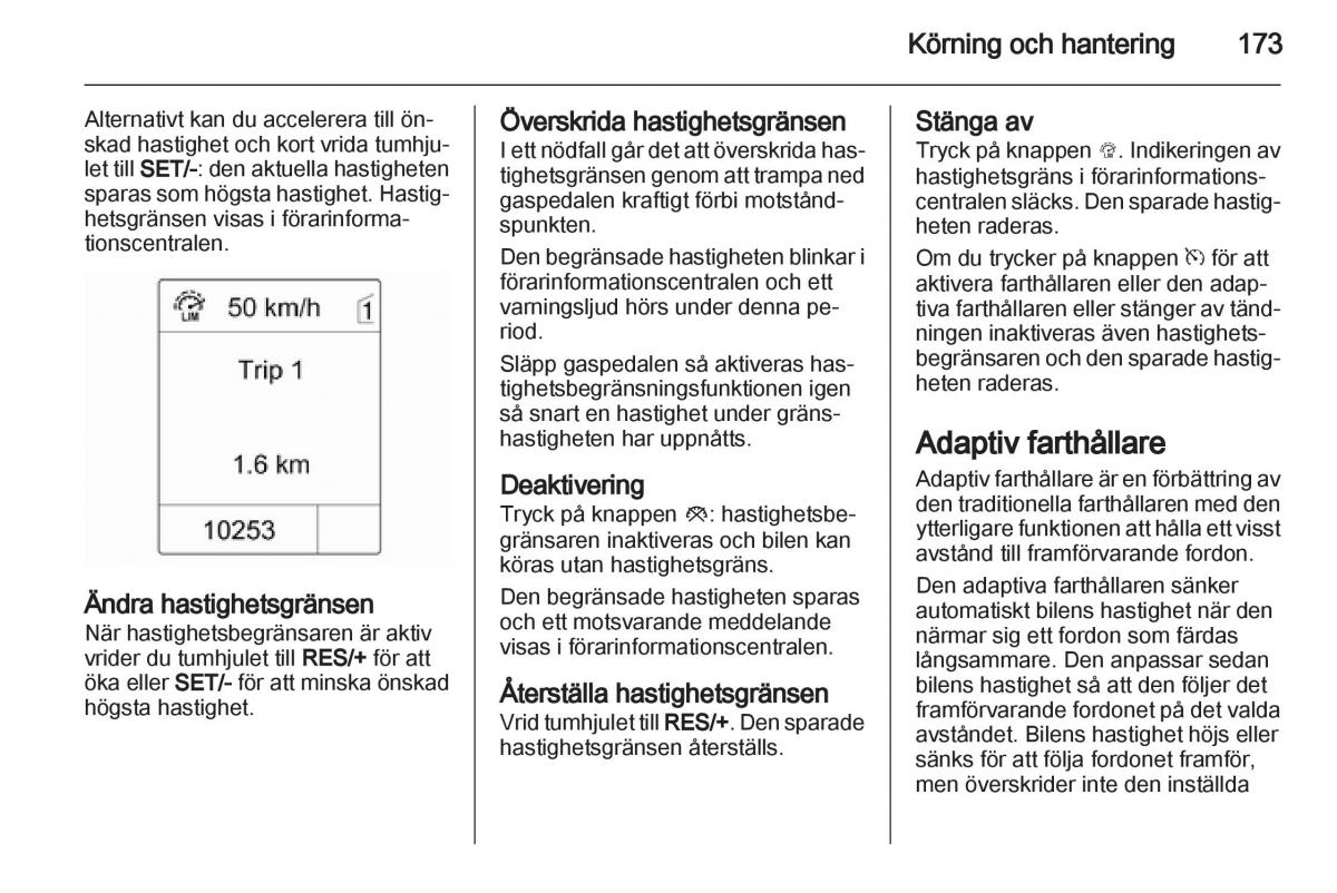 Opel Astra J IV 4 instruktionsbok / page 175