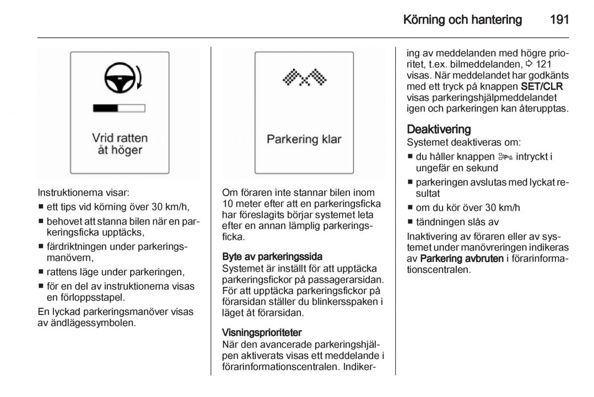 Opel Astra J IV 4 instruktionsbok / page 193