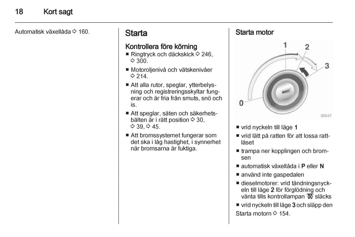 Opel Astra J IV 4 instruktionsbok / page 20