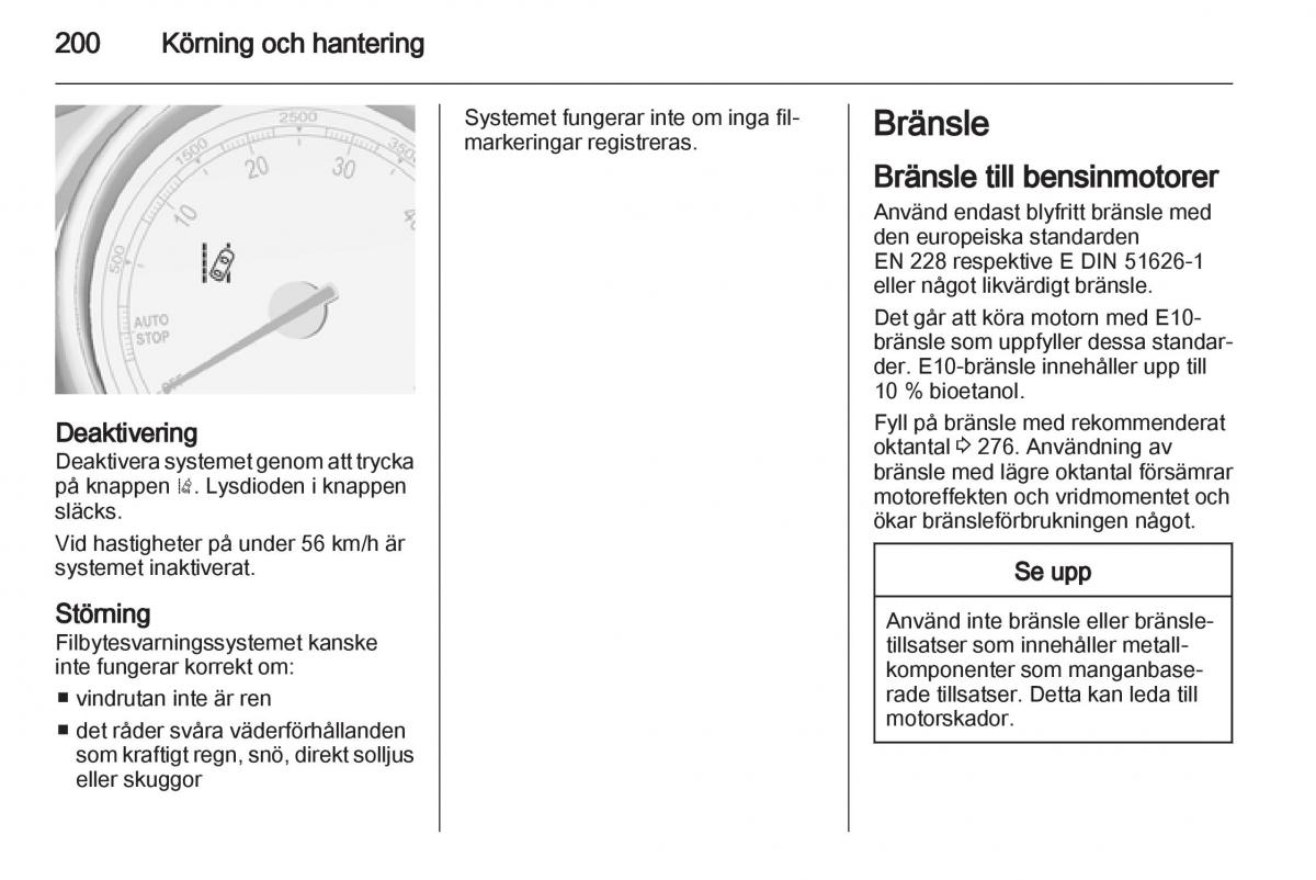 Opel Astra J IV 4 instruktionsbok / page 202