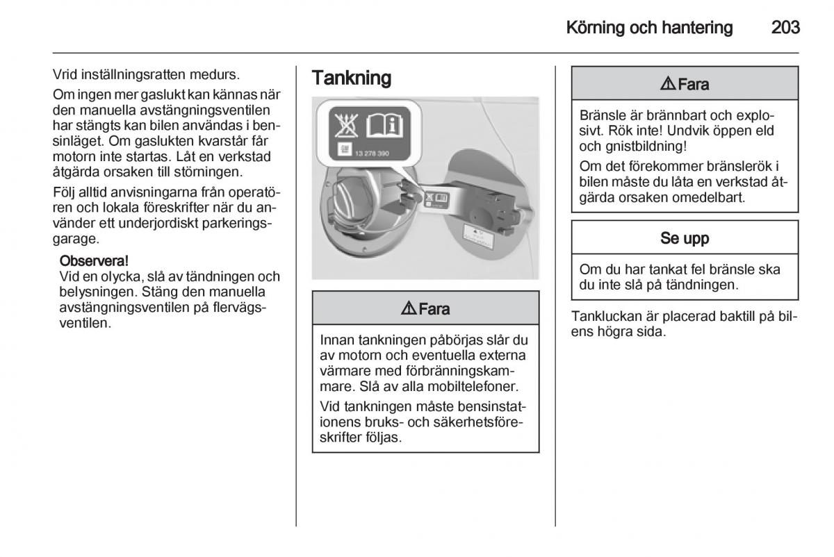 Opel Astra J IV 4 instruktionsbok / page 205