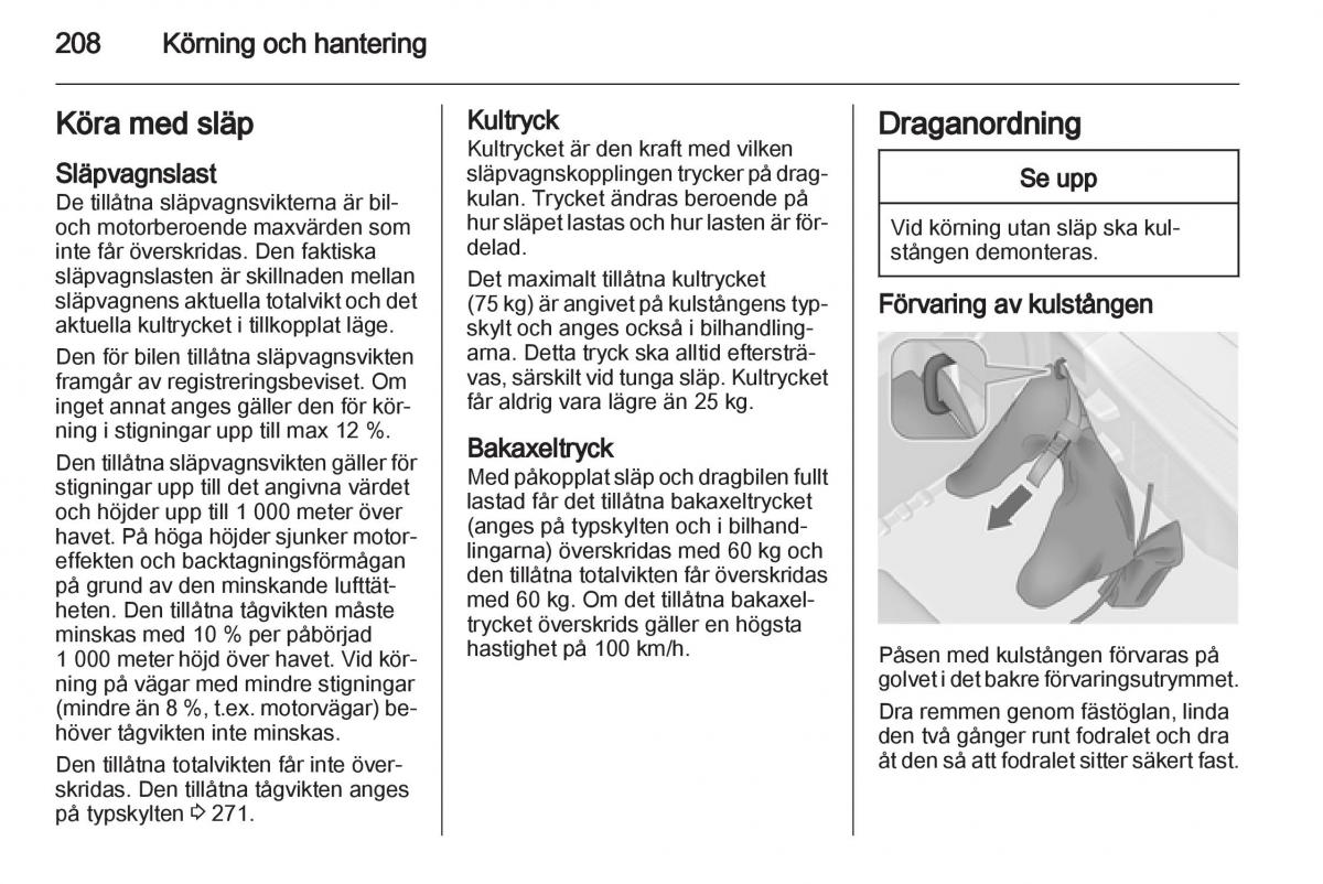 Opel Astra J IV 4 instruktionsbok / page 210