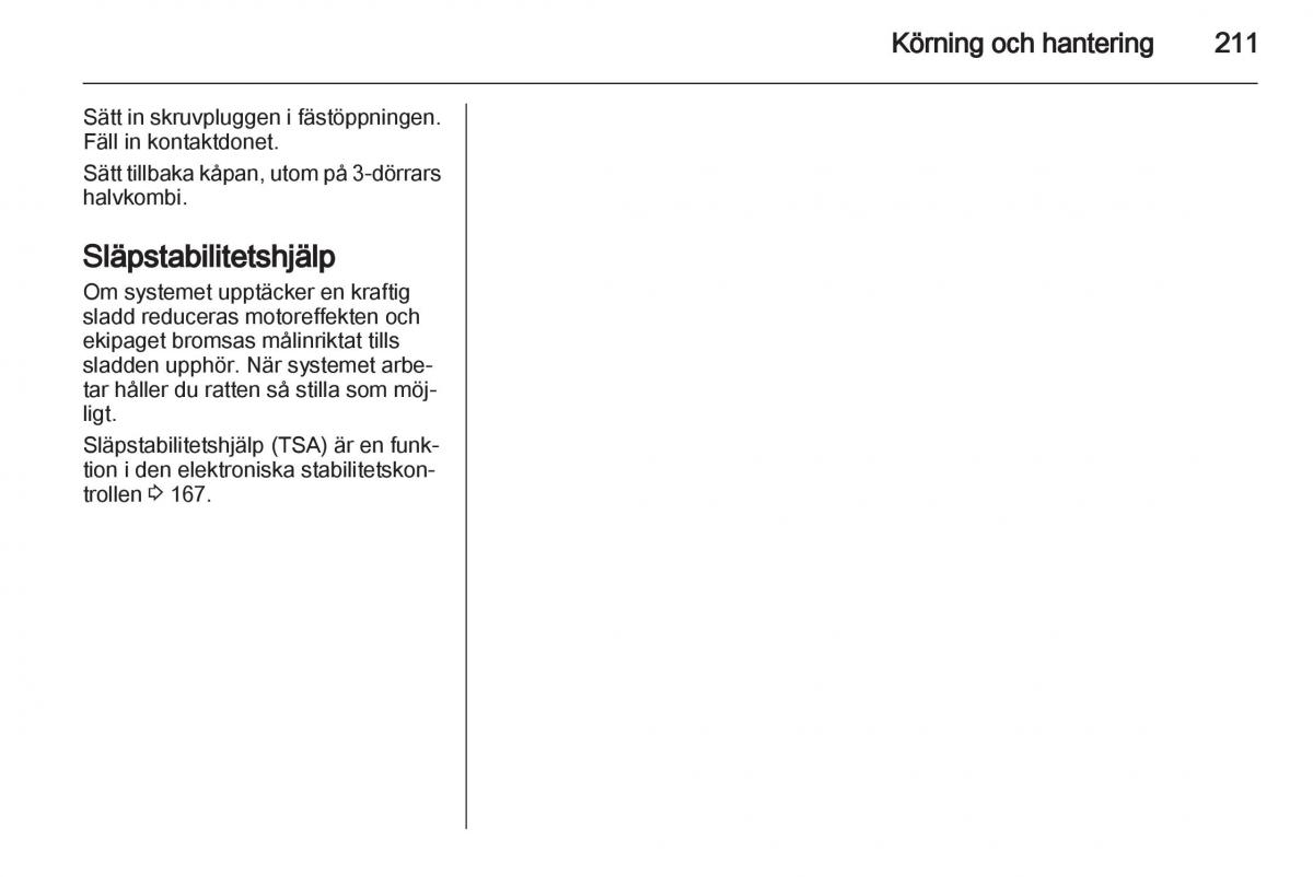 Opel Astra J IV 4 instruktionsbok / page 213