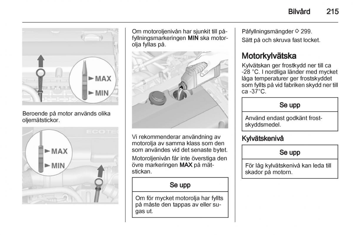 Opel Astra J IV 4 instruktionsbok / page 217