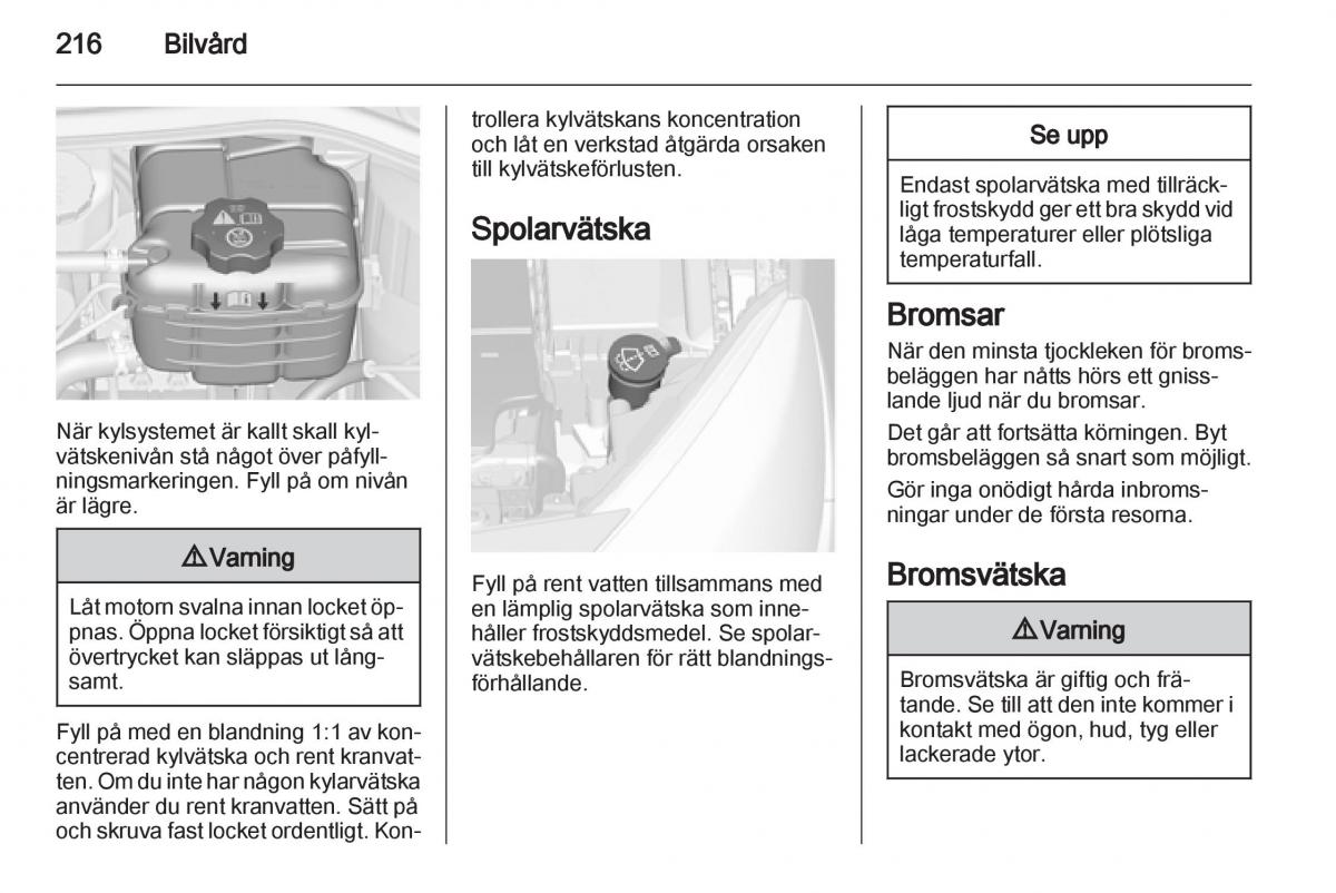 Opel Astra J IV 4 instruktionsbok / page 218