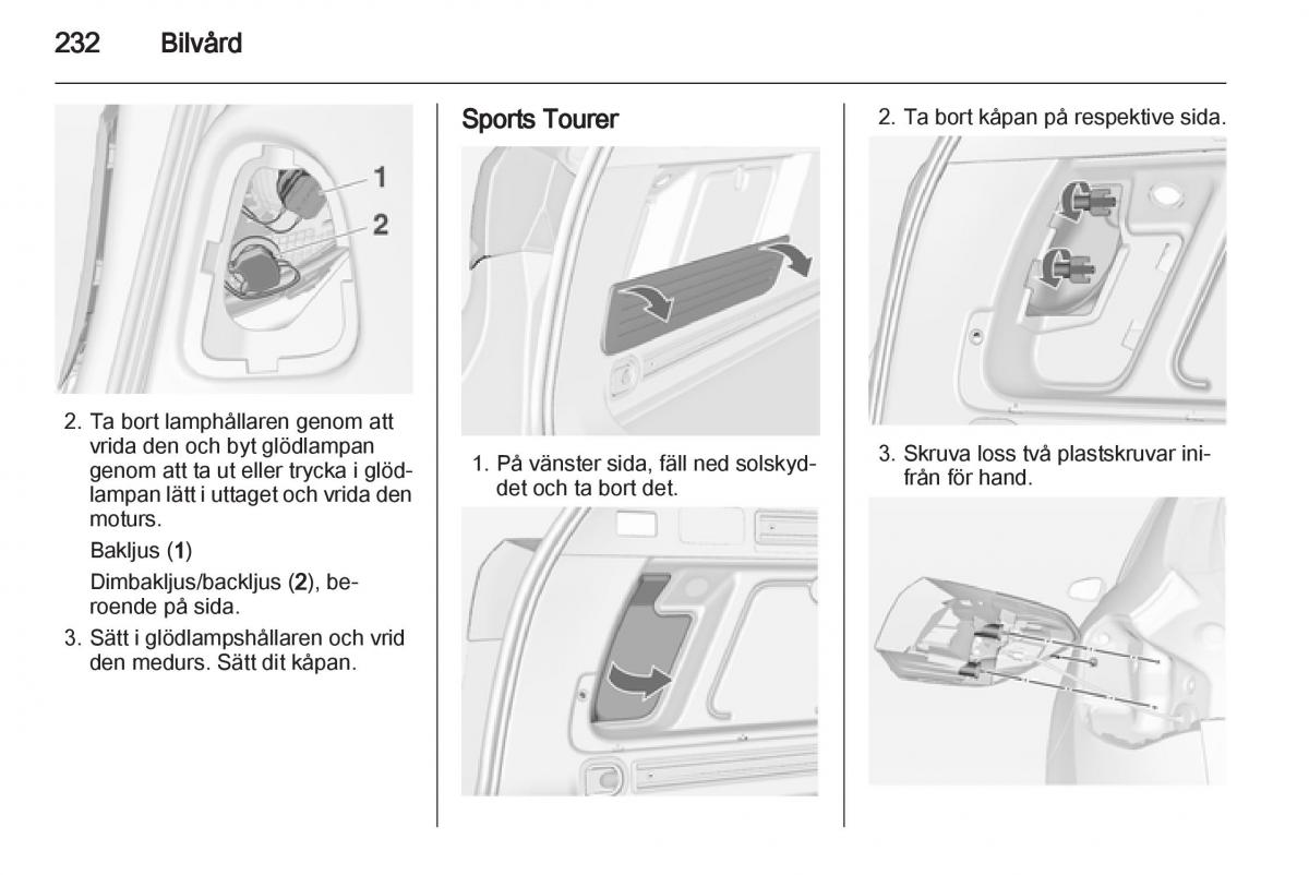 Opel Astra J IV 4 instruktionsbok / page 234