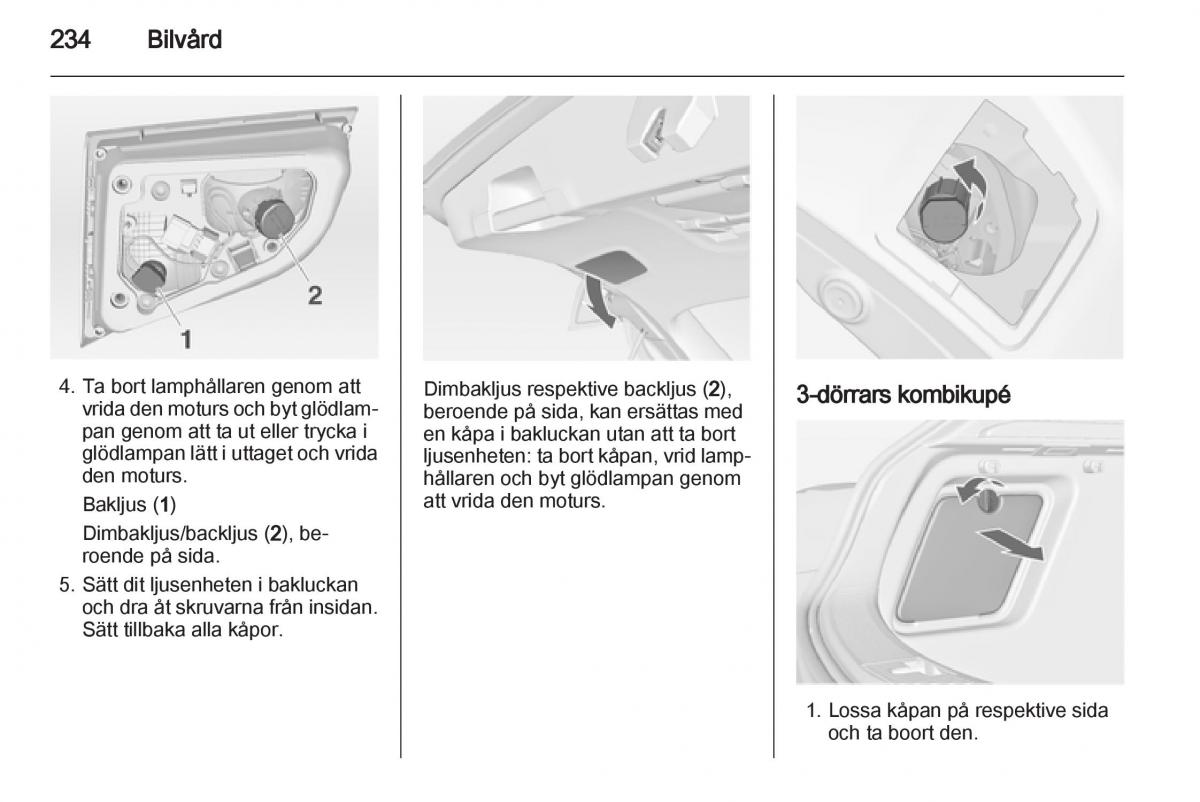 Opel Astra J IV 4 instruktionsbok / page 236