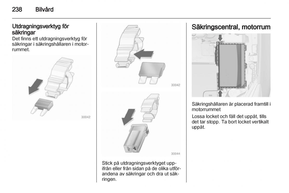 Opel Astra J IV 4 instruktionsbok / page 240