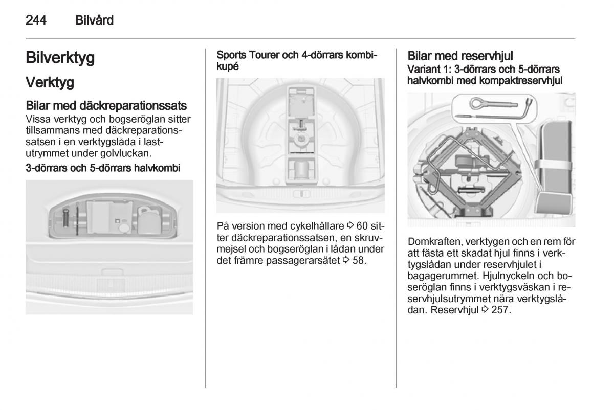 Opel Astra J IV 4 instruktionsbok / page 246