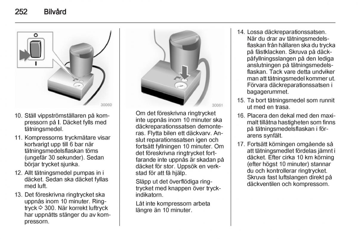 Opel Astra J IV 4 instruktionsbok / page 254