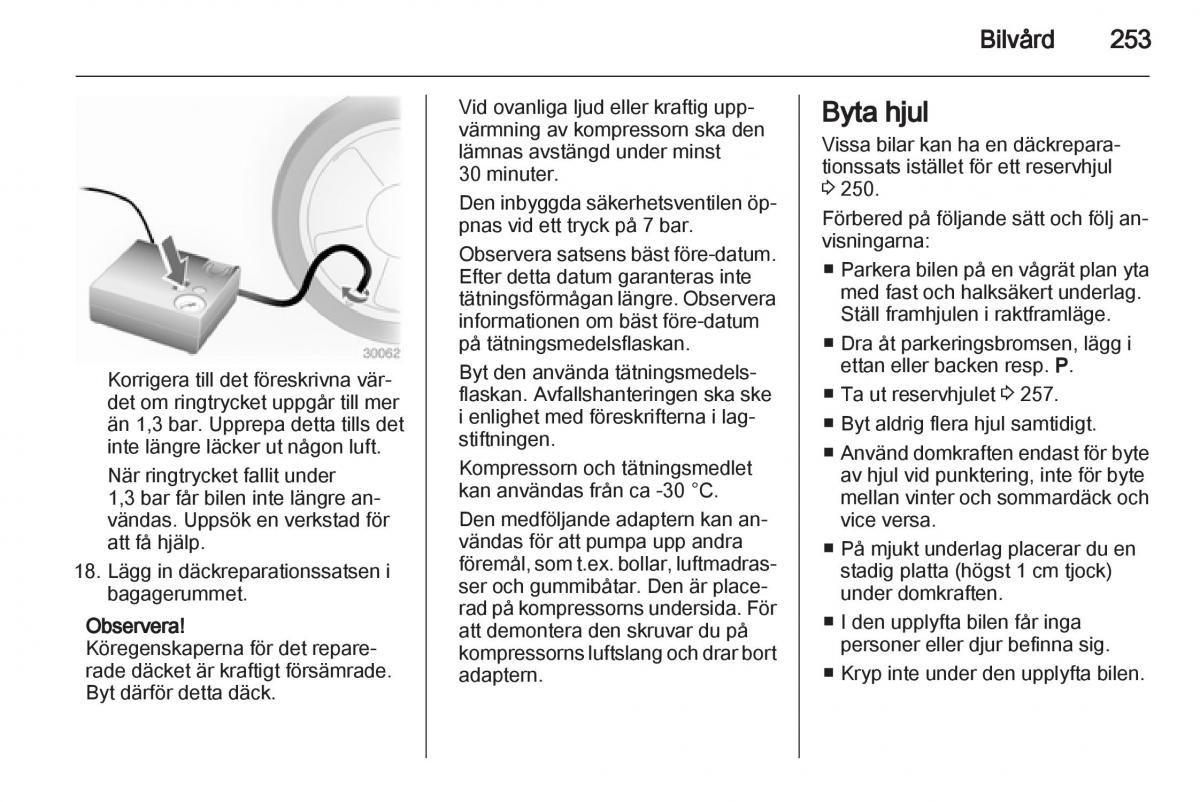 Opel Astra J IV 4 instruktionsbok / page 255