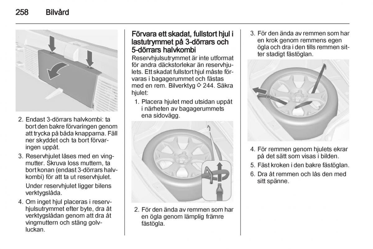 Opel Astra J IV 4 instruktionsbok / page 260