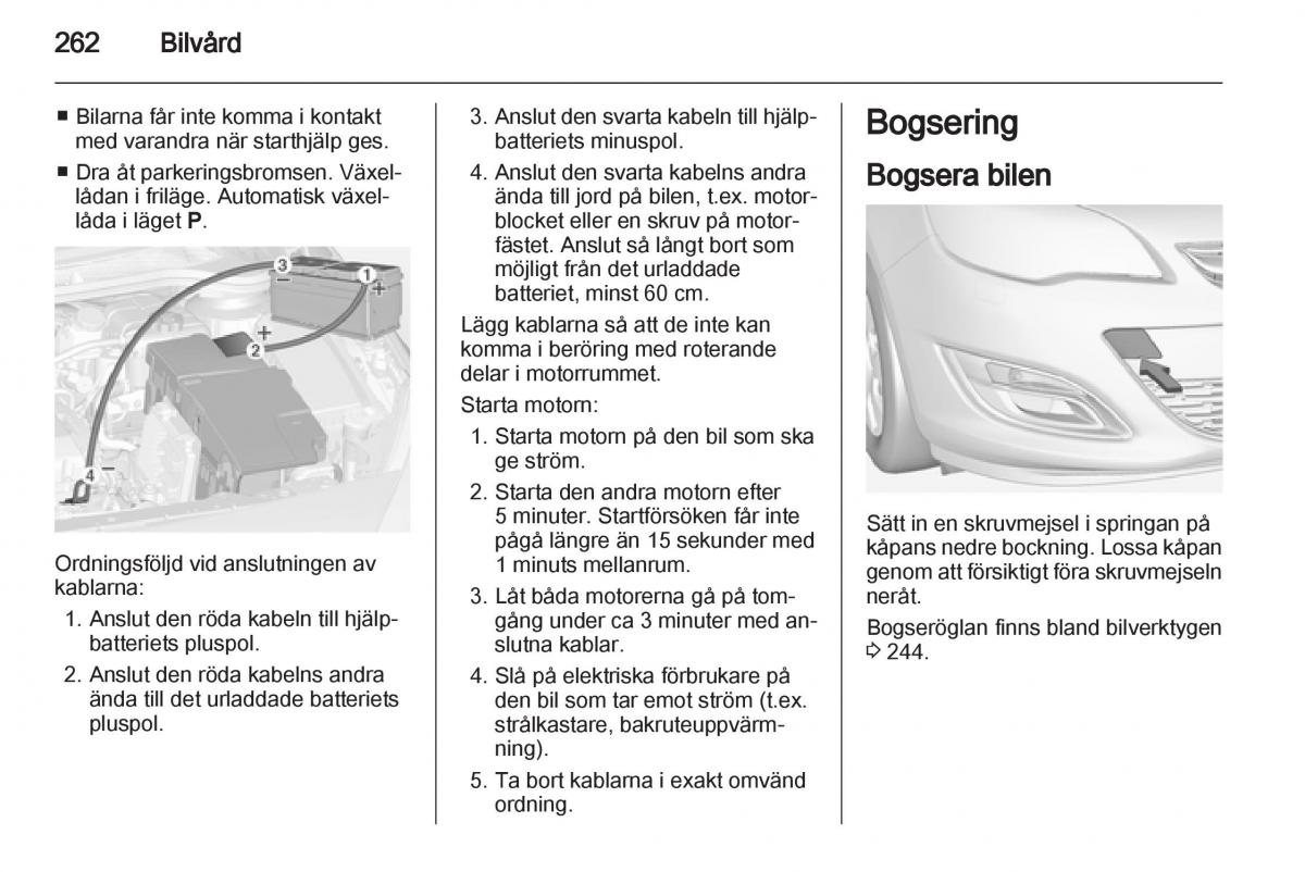 Opel Astra J IV 4 instruktionsbok / page 264