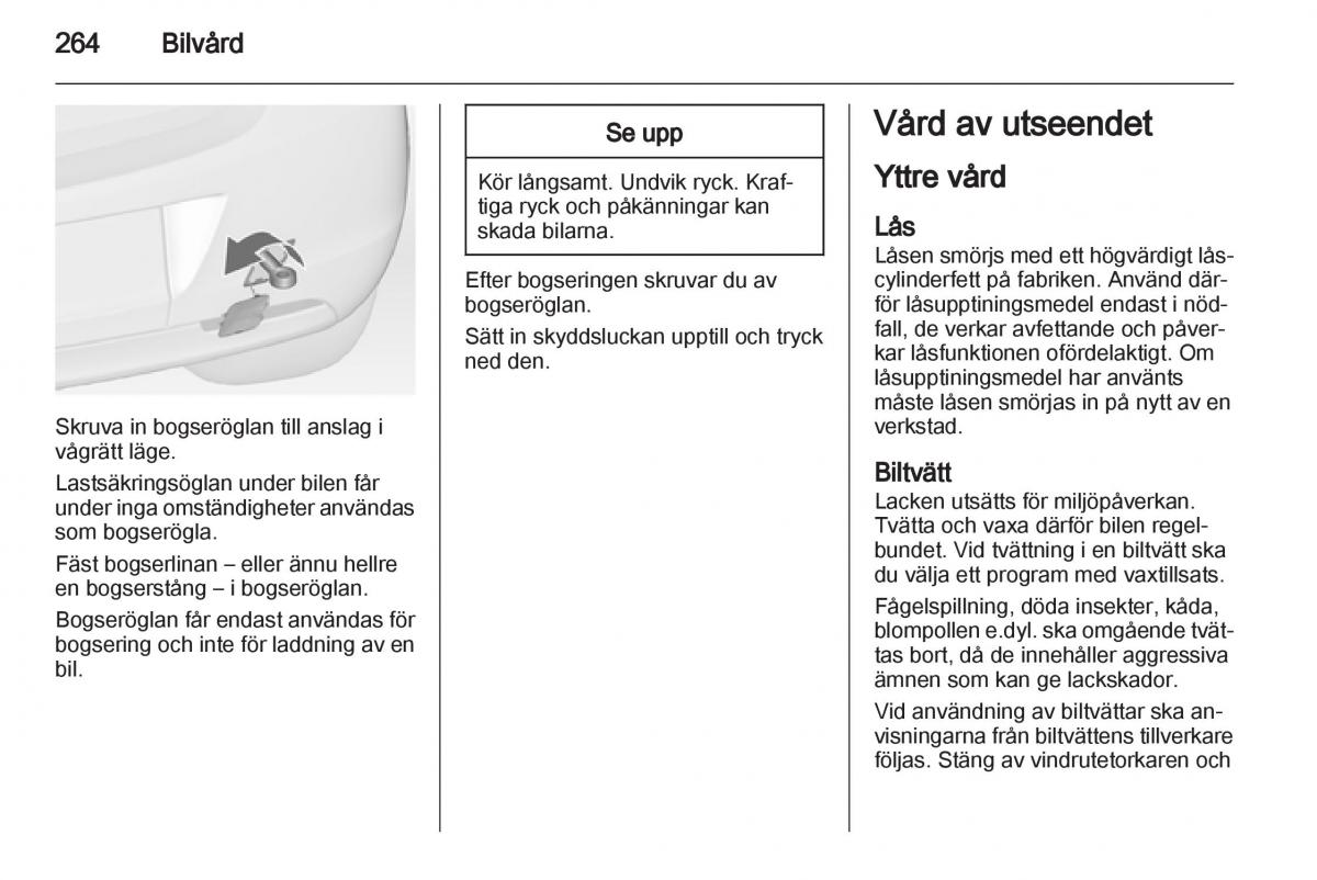 Opel Astra J IV 4 instruktionsbok / page 266