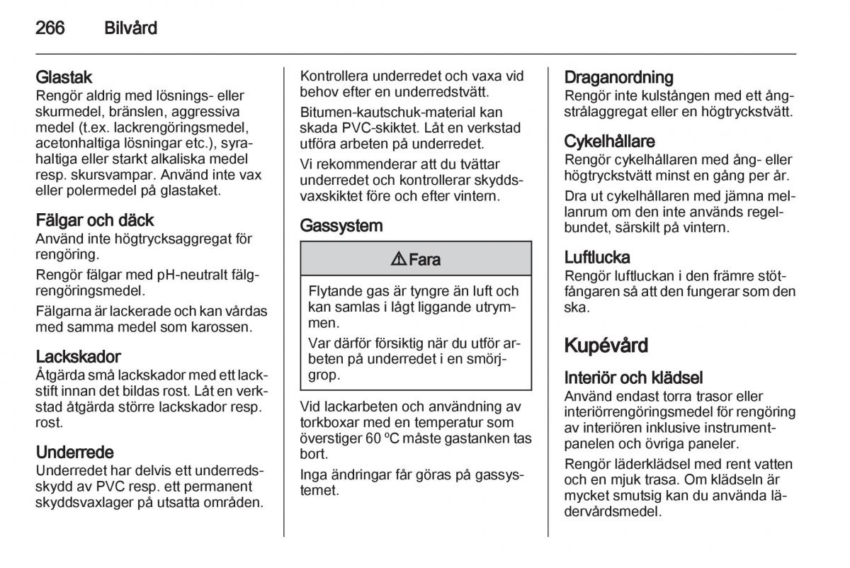 Opel Astra J IV 4 instruktionsbok / page 268