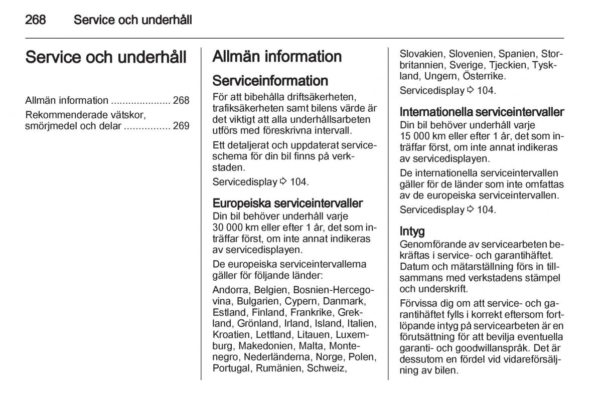 Opel Astra J IV 4 instruktionsbok / page 270