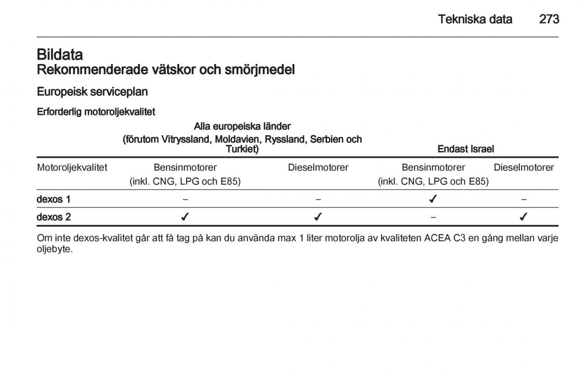 Opel Astra J IV 4 instruktionsbok / page 275