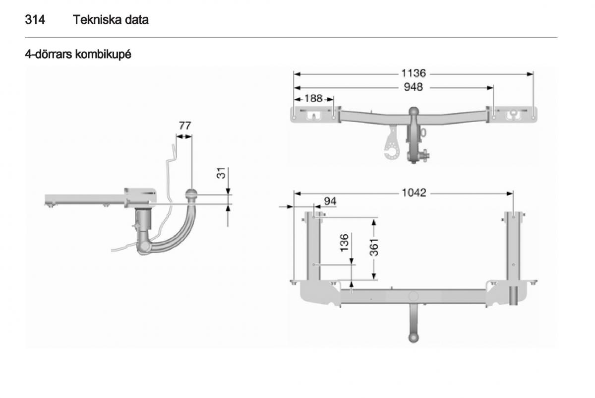 Opel Astra J IV 4 instruktionsbok / page 316