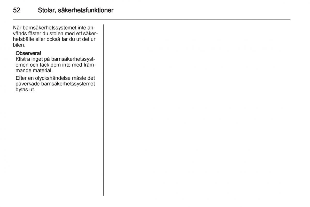 Opel Astra J IV 4 instruktionsbok / page 54