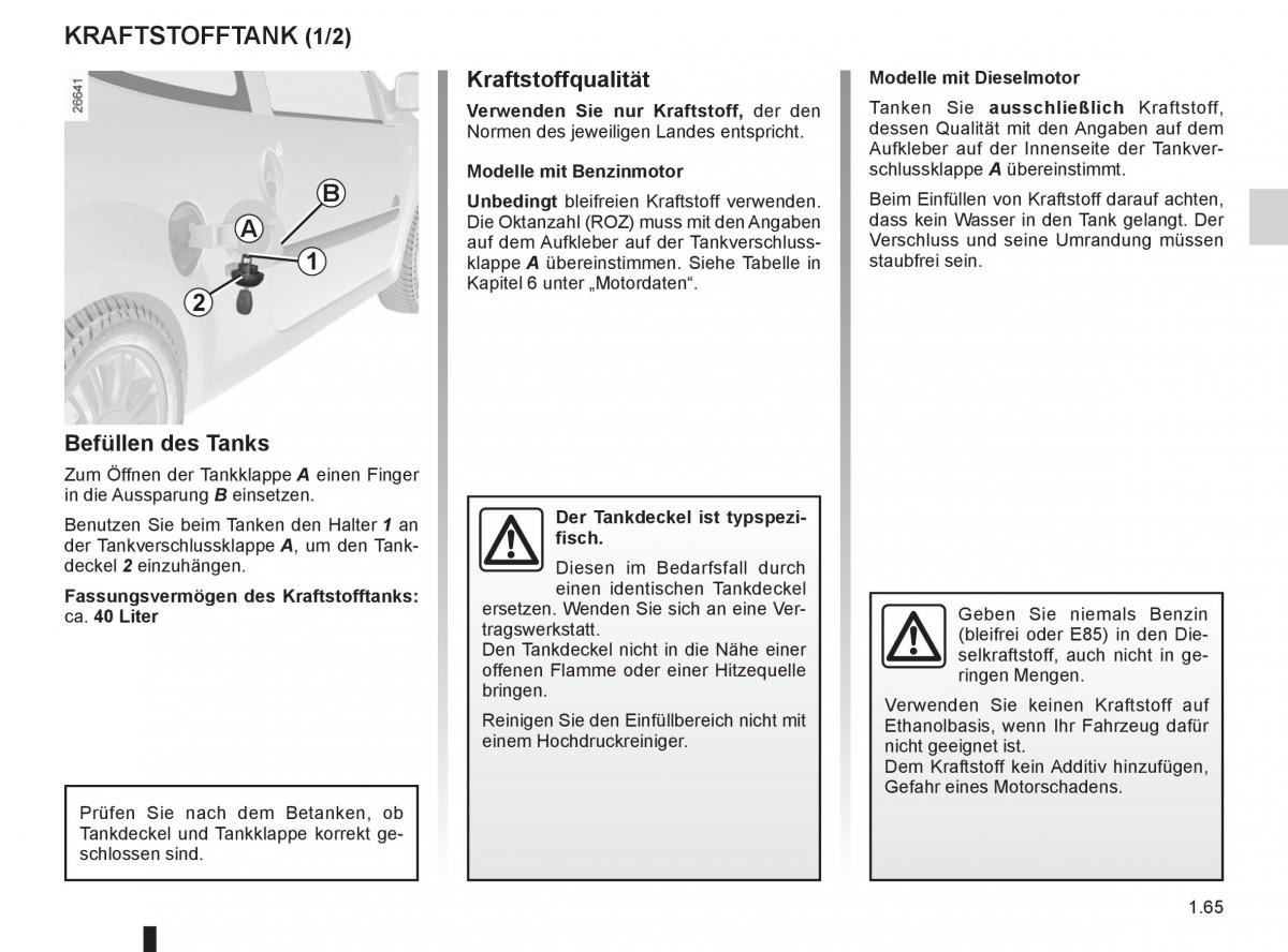 Renault Twingo II 2 Handbuch / page 71