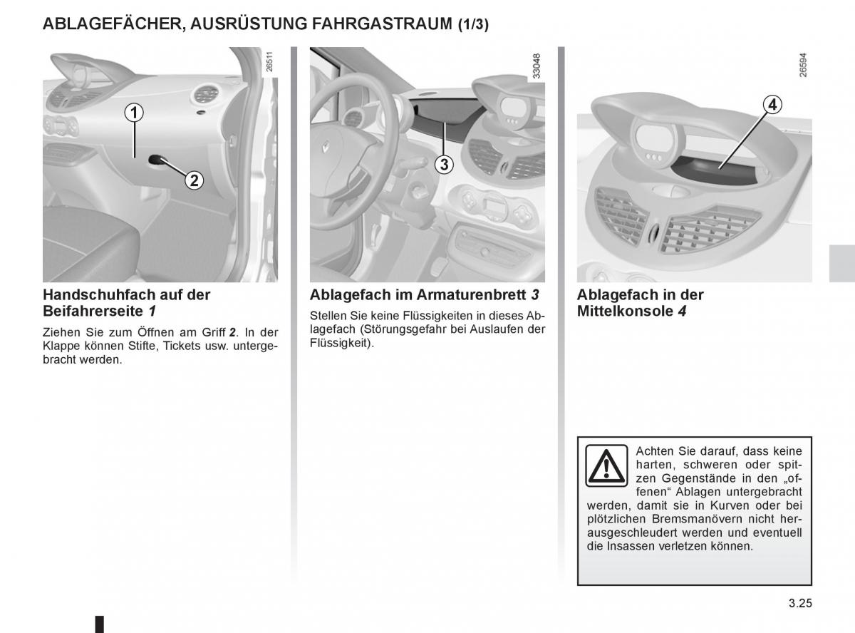 Renault Twingo II 2 Handbuch / page 123