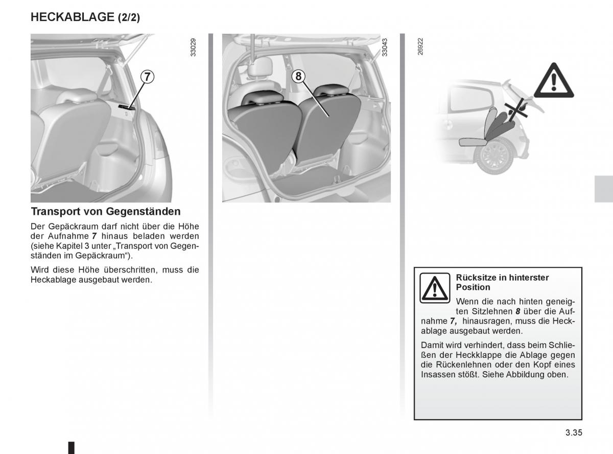 Renault Twingo II 2 Handbuch / page 133