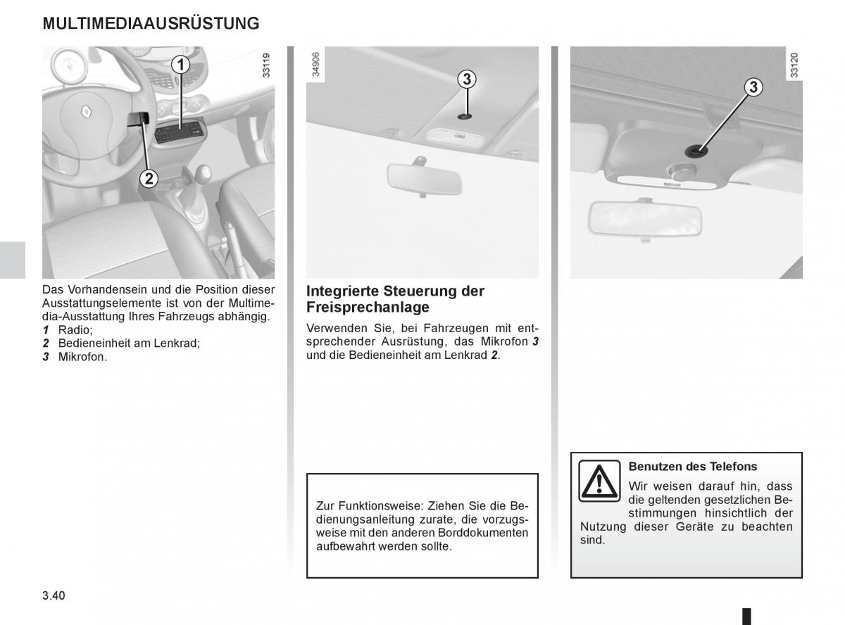 Renault Twingo II 2 Handbuch / page 138