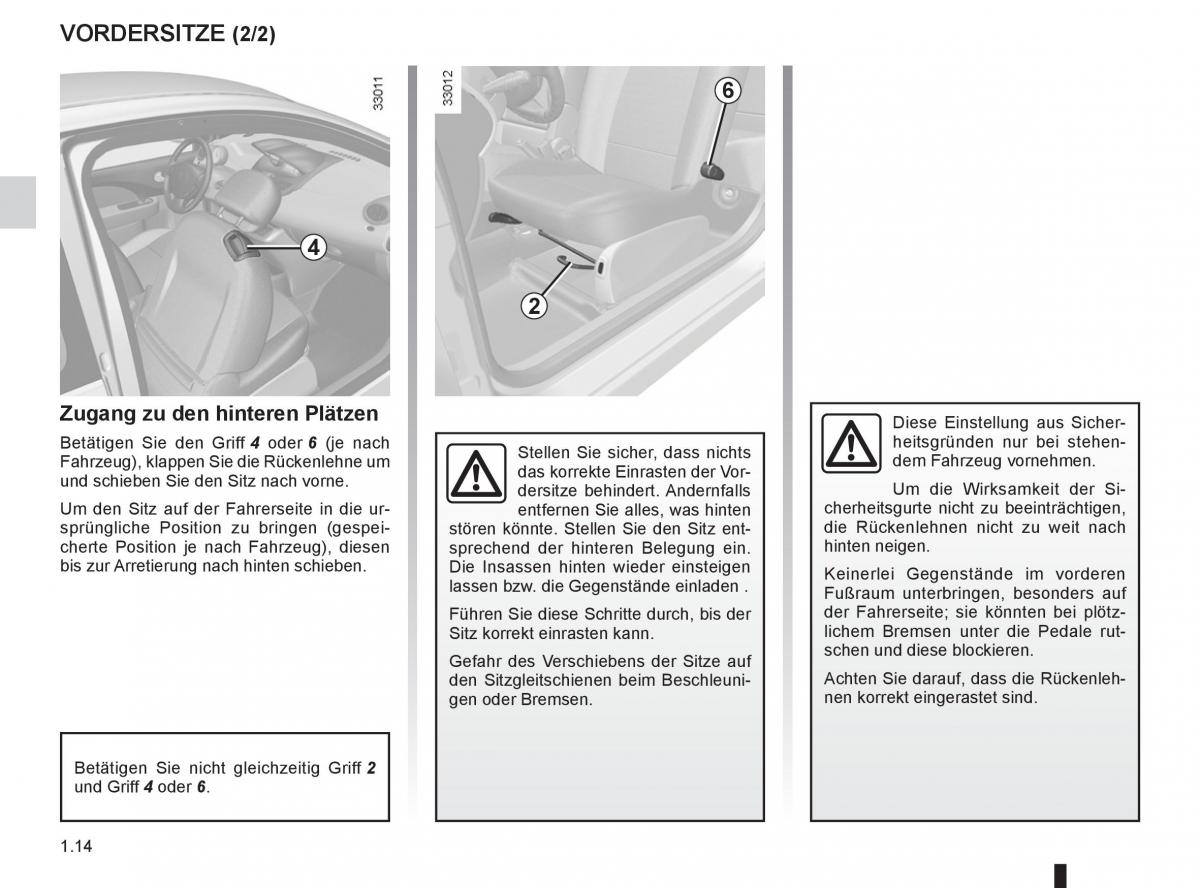 Renault Twingo II 2 Handbuch / page 20