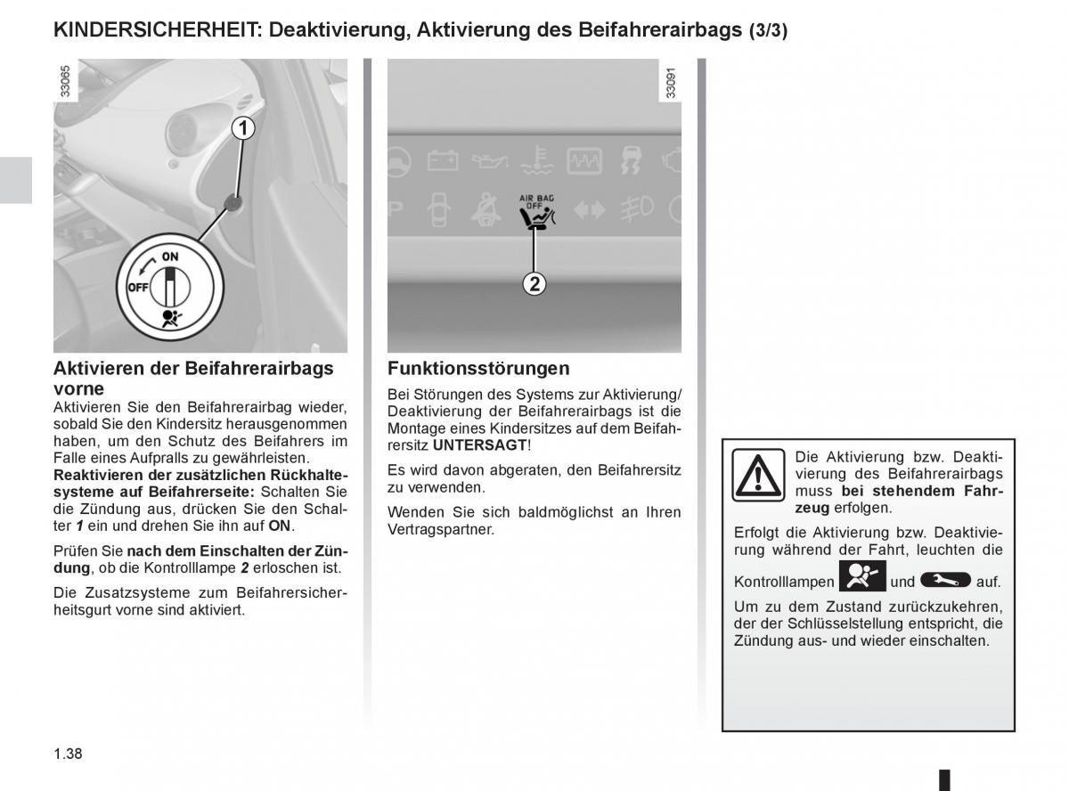 Renault Twingo II 2 Handbuch / page 44