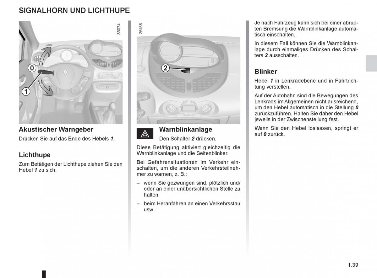 Renault Twingo II 2 Handbuch / page 45