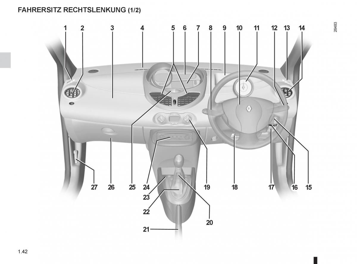 Renault Twingo II 2 Handbuch / page 48