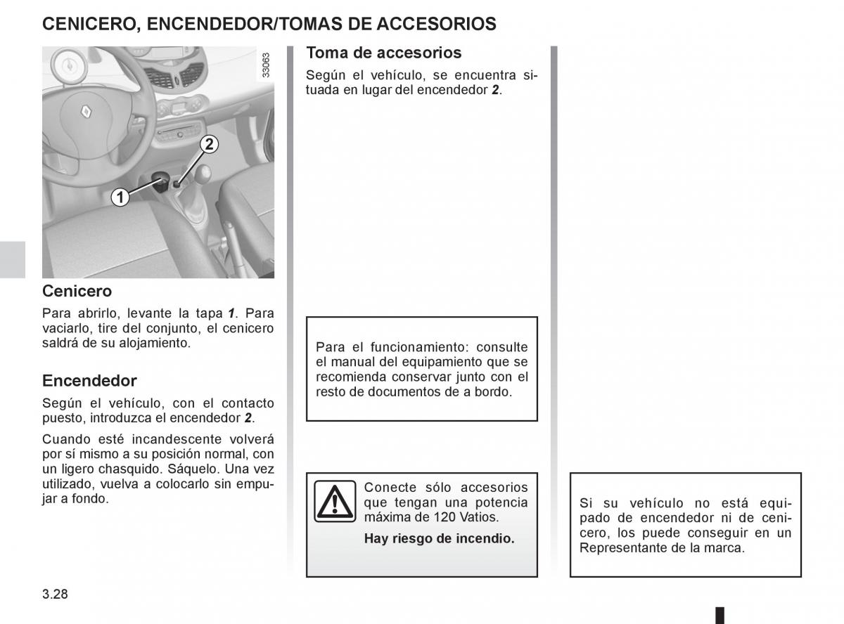 Renault Twingo II 2 manual del propietario / page 126