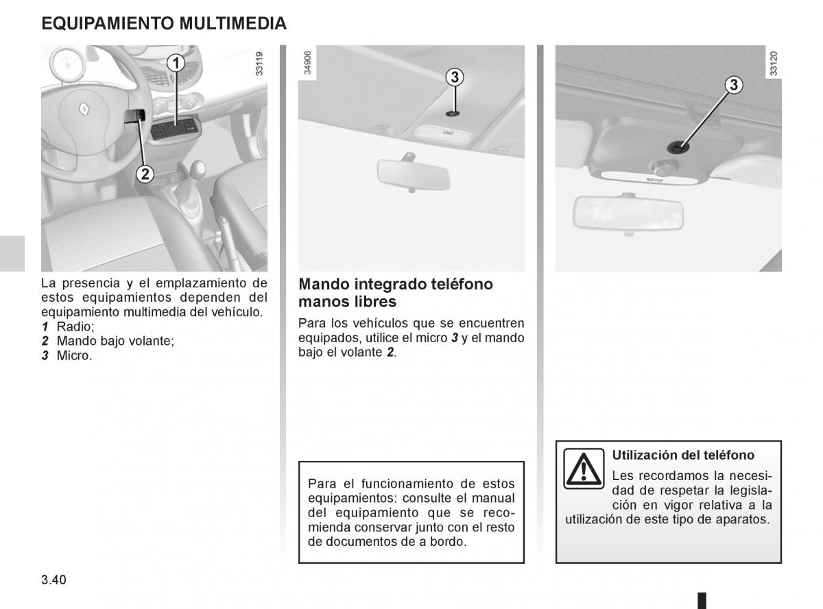 Renault Twingo II 2 manual del propietario / page 138