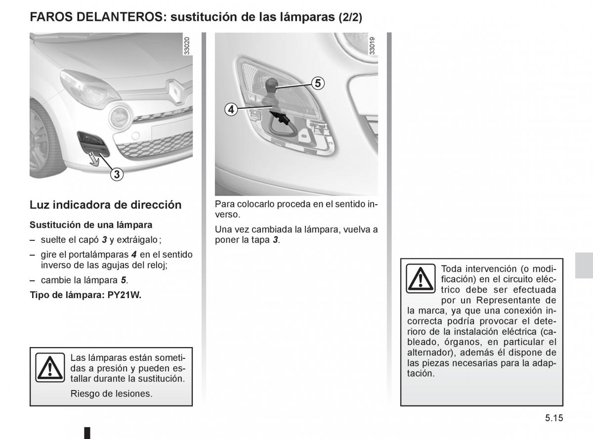 Renault Twingo II 2 manual del propietario / page 169