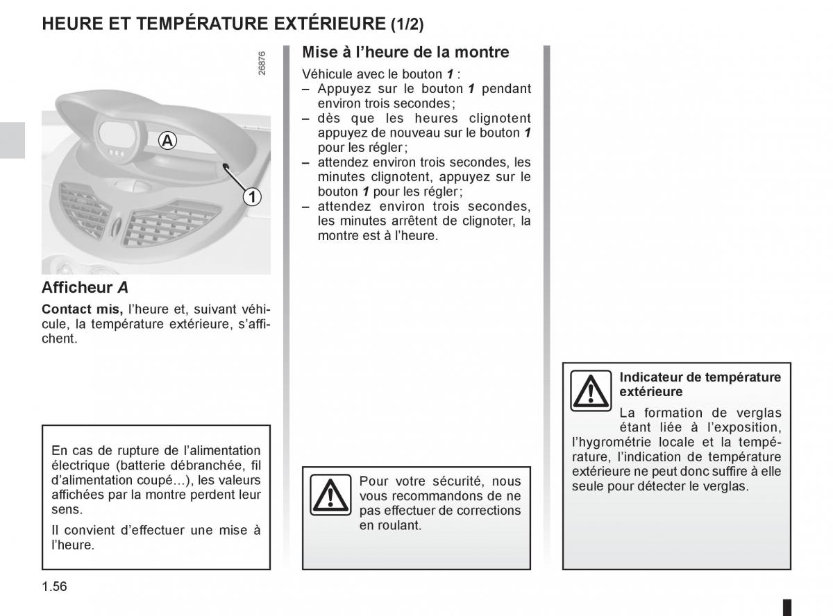 Renault Twingo II 2 manuel du proprietaire / page 62