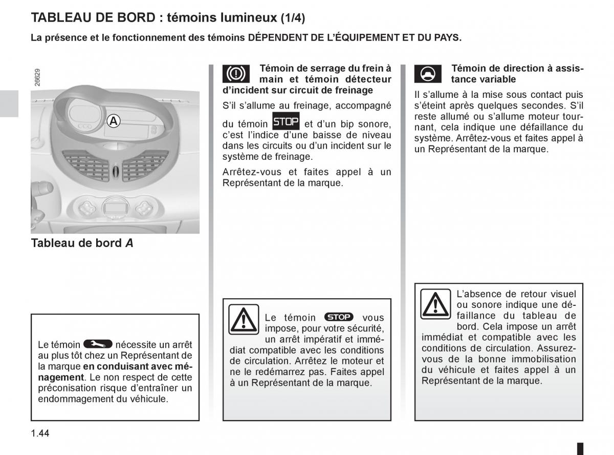 Renault Twingo II 2 manuel du proprietaire / page 50