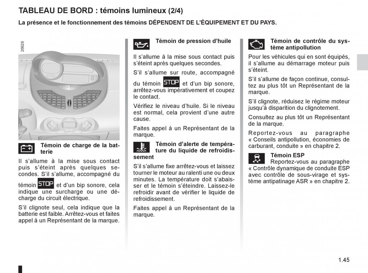 Renault Twingo II 2 manuel du proprietaire / page 51