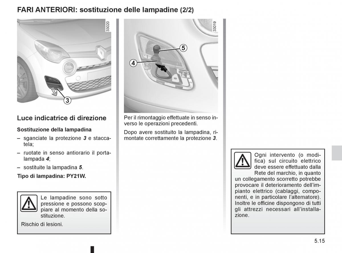 Renault Twingo II 2 manuale del proprietario / page 169