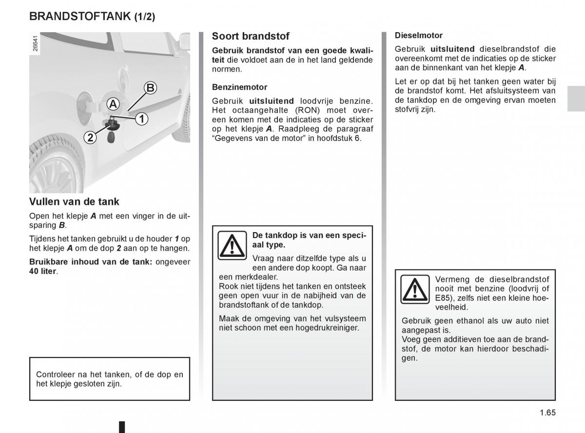 Renault Twingo II 2 handleiding / page 71