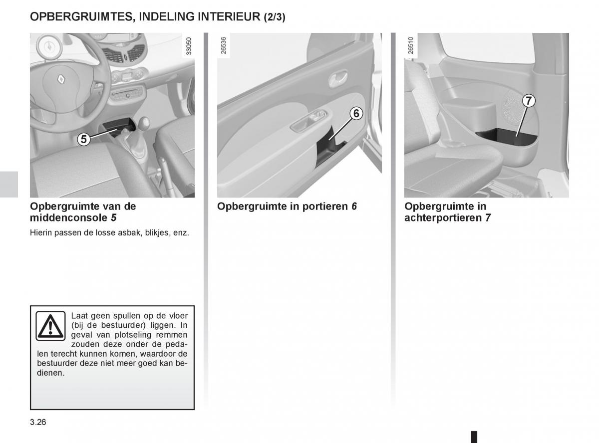 Renault Twingo II 2 handleiding / page 124