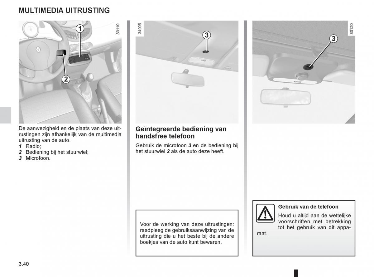 Renault Twingo II 2 handleiding / page 138