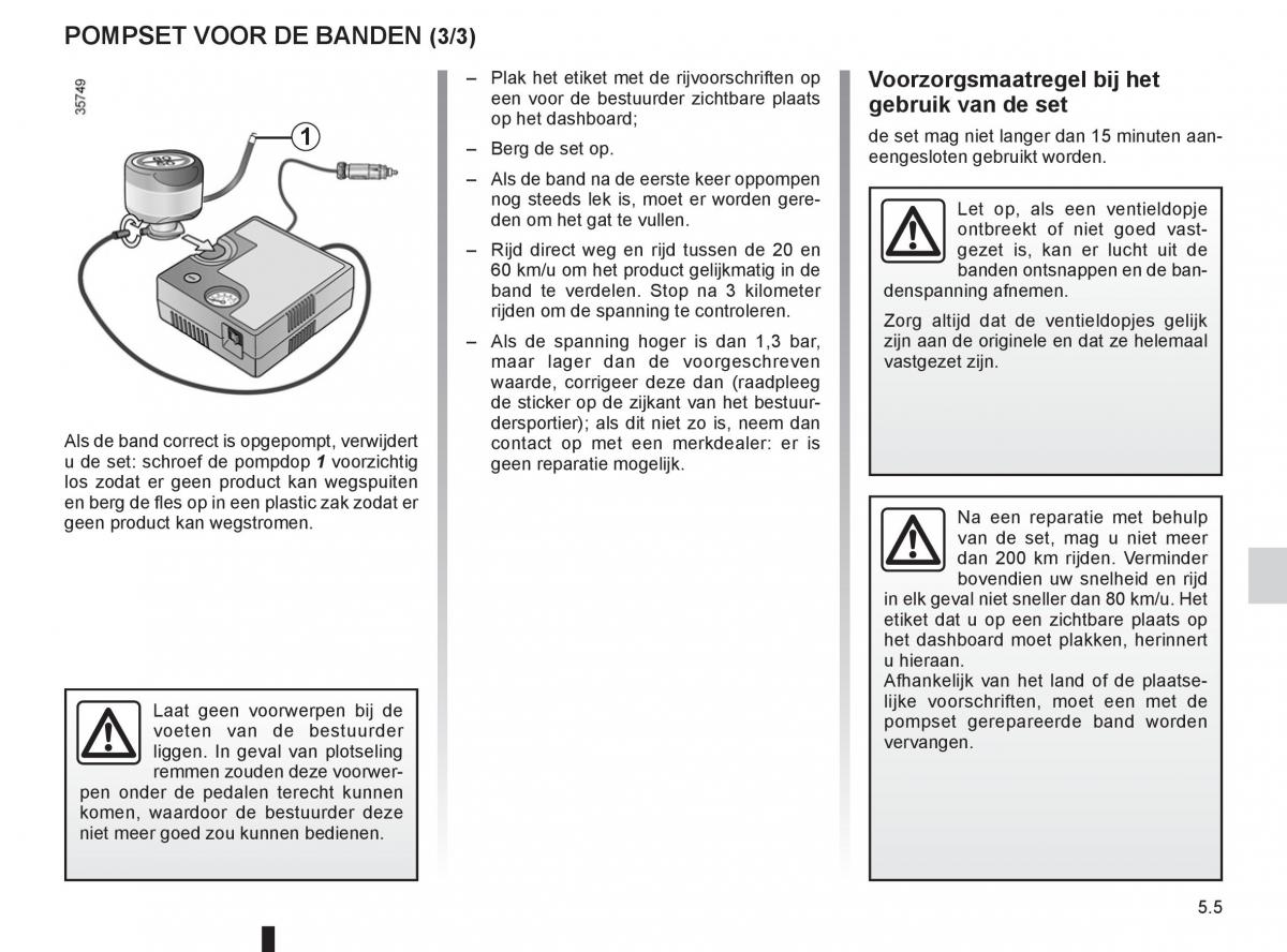 Renault Twingo II 2 handleiding / page 159