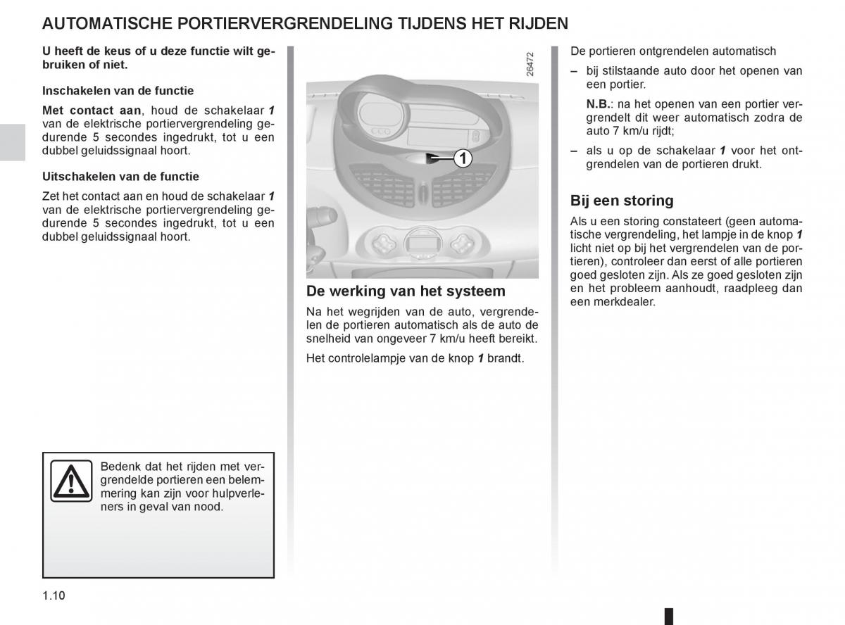 Renault Twingo II 2 handleiding / page 16