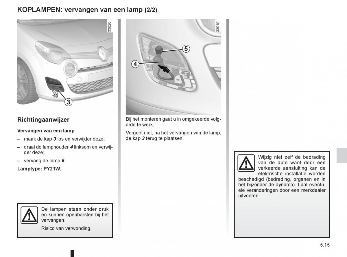 Renault Twingo II 2 handleiding / page 169