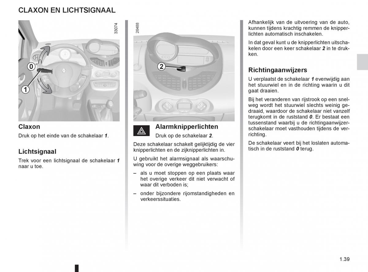 Renault Twingo II 2 handleiding / page 45