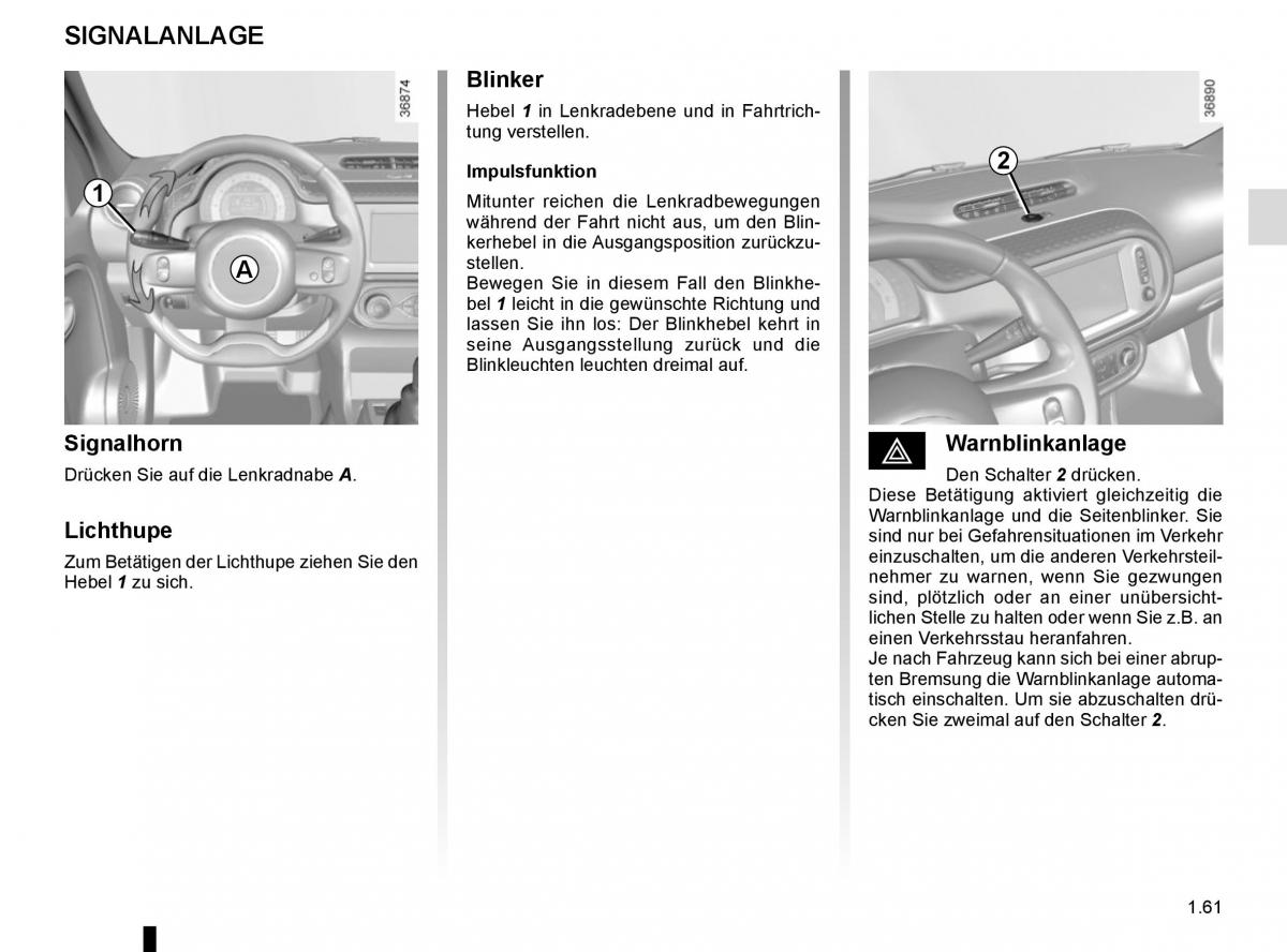 Renault Twingo III 3 Handbuch / page 67